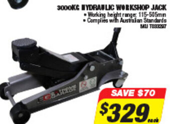 3000kg Hydraulic Workshop Jack