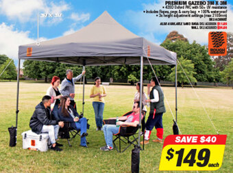 Autobarn Premium Gazebo 3m x 3m offer