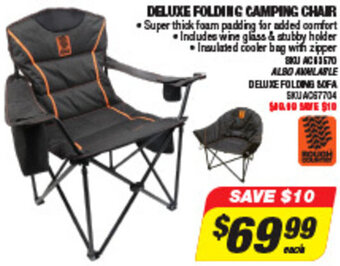 Autobarn Deluxe Folding Camping Chair offer