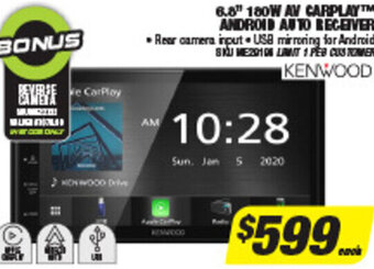Autobarn 6.8" 180W AV Carplay Android Auto Receiver offer