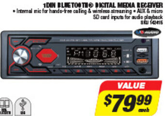 Autobarn 1DIN Bluetooth Digital Media Receiver offer