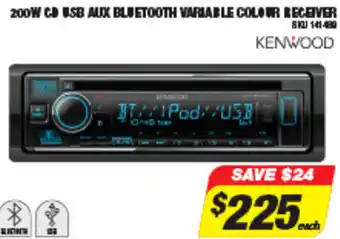 Autobarn 200W CB USB AUX Bluetooth Variable Colour Receiver offer
