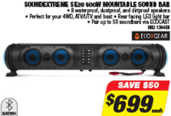 Autobarn Soundextreme SE26 500W Mountable Sound Bar offer