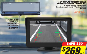 Autobarn 4.3" Display Wireless Solar Powered Reverse Camera Kit offer
