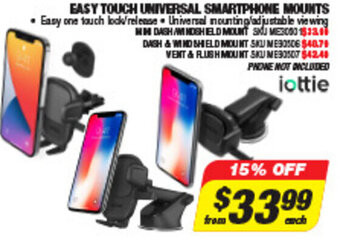 Autobarn Easy Touch Universal Smartphone Mounts offer