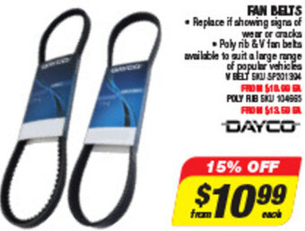 Autobarn Fan Belts offer