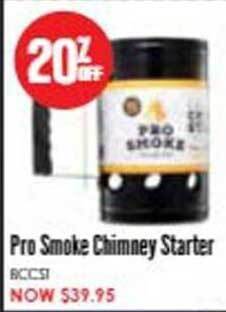 Barbeques Galore Pro smoke chimney starter offer