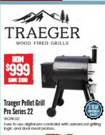Barbeques Galore Traeger pellet grill pro series 22 offer
