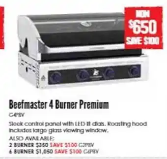 Beefmaster 4 burner premium