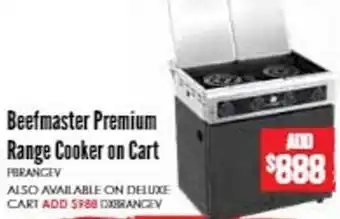 Barbeques Galore Beefmaster premium range cooker on cart offer
