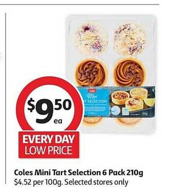 Coles Coles mini tart selection 6 pack offer