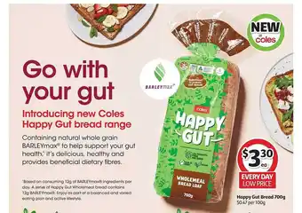 Coles Happy gut bread offer