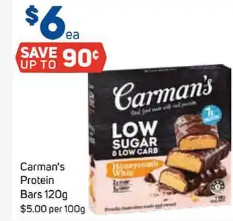 Foodland Carman's protein bars offer