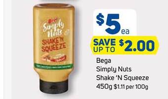 Foodland Bega simply nuts shake'n squeeze offer