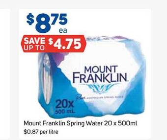 Foodland Mount franklin spring water offer