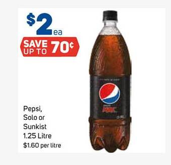 Foodland Pepsi solo or sunkist offer