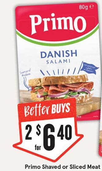 IGA Primo shaved or sliced meat offer