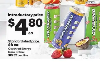 Woolworths Oxyshred energy drink offer