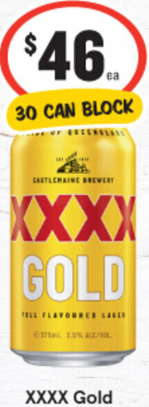 IGA Liquor XXXX Gold offer