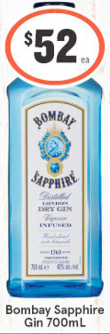 IGA Liquor Bombay Sapphire Gin 700ml offer