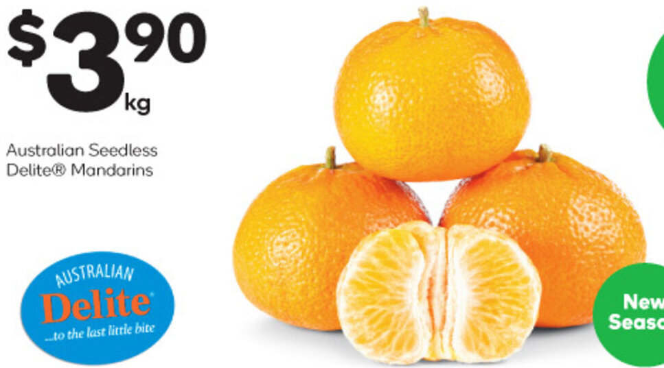 Australian Seedless Delite Mandarins offer at Woolworths