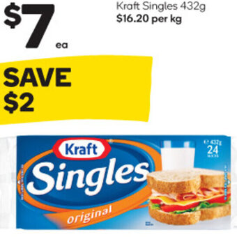 Woolworths Kraft Singles 432g offer
