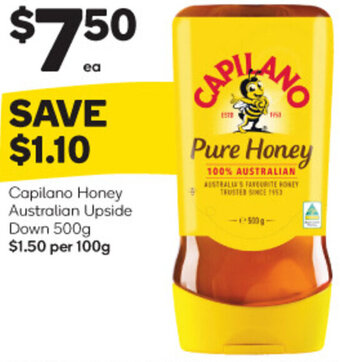 Woolworths Capilano Honey Australian Upside Down 500g offer