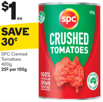 Woolworths SPC Canned Tomatoes 400g offer