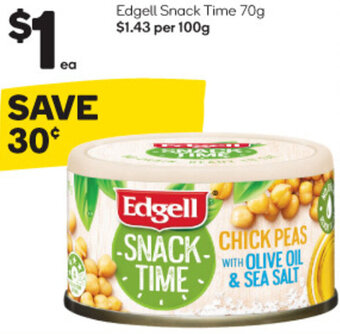 Woolworths Edgell Snack Time 70g offer