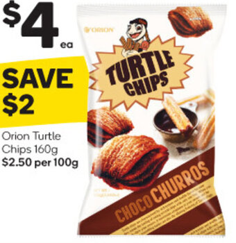 Woolworths Orion Turtle Chips 160g offer