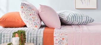 Spotlight Koo printed washed cotton sheet sets offer