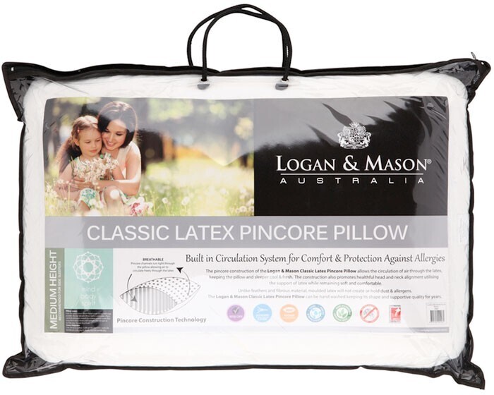 Logan & mason classic latex pincore pillow offer at Spotlight