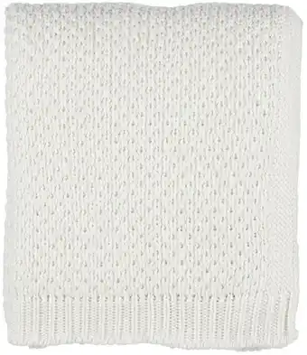 Spotlight 40% off saxby knitted throw white 130x180cm offer