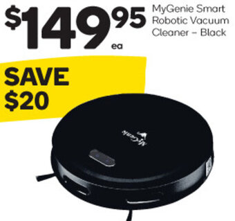 Woolworths Mygenie Smart Robotic Vacuum Cleaner-Black offer