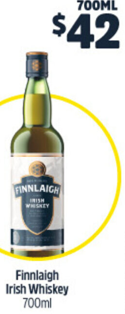 Woolworths Finnlaigh Irish Whiskey 700ml offer