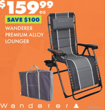 BCF Wanderer Premium Alloy Lounger offer