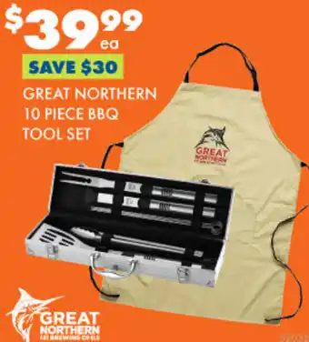 BCF Great Northern 10 Piece BBQ Tool Set offer