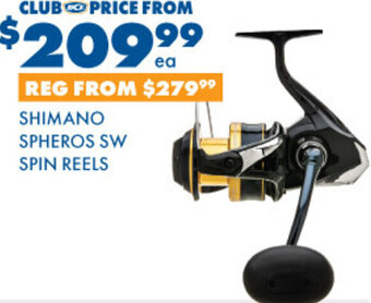 BCF Shimano Spheros SW Spin Reels offer