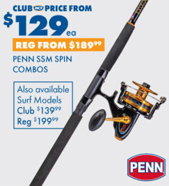 BCF Penn SSM Spin Combos offer
