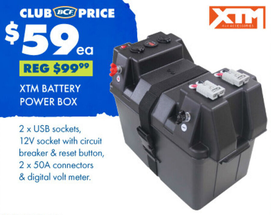 XTM Battery Power Box offer at BCF