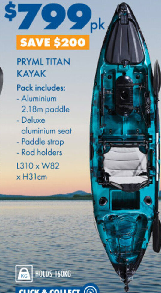 Pryml Titan Kayak offer at BCF