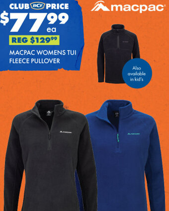Macpac Womens Tui Fleece Pullover