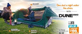 Anaconda Dune 4wd king titan deluxe double swag offer