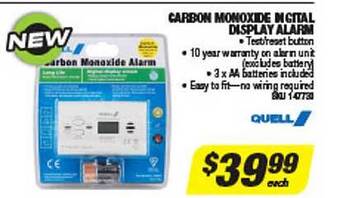 Autobarn Carbon monoxide digital display alarm offer