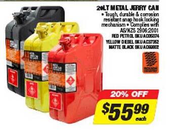 Autobarn 20lt metal jerry can offer