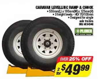 Autobarn Caravan levelling ramp & chock offer