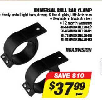 Autobarn Universal bull bar clamp offer