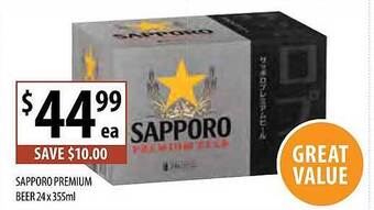 Supabarn Sapporo premium beer offer