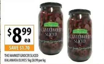 Supabarn The market grocer sliced kalamata olives offer