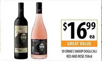 Supabarn 19 crimes snoop dogg cali red and rose offer